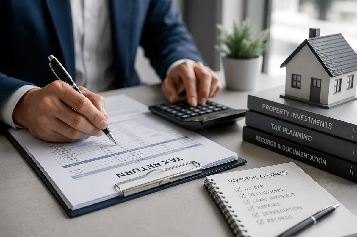 Rental property tax records, deduction review and investor compliance documents